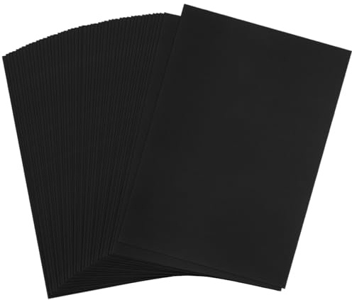 MUKSEUT 100 Blatt Tonpapier Schwarz a3, 250g/m² Tonkarton | Tiefschwarz Papier a3, Dick Bastelkarton, 297x420mm Fotokarton, für Malen Scrapbook Basteln