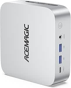 ACEMAGIC W1 Mini PC con AMD Ryzen 7 H 255 (Supera 7735HS), 16GB RAM 512GB | Mini Computer, AMD Radeon 780M, 8K HD Vision, WiFi 6E,/BT 5.2, Win 11 Pro, Adatto ai Creatori di Contenuti