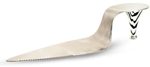 WILD EYE DESIGNS HIGH HEEL STAINLESS STEEL CAKE SERVER WITH DETACHABLE HEEL AND HANDLE, ZEBRA PRINT- FASHIONABLE AND ELEGANT, COMES WITH A DECORATIVE GIFTABLE BOX