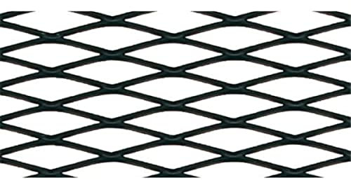 Pilot 04584 Alluminio Racing Grill, Rombo Medio, 6mm x 12mm/100cm x 33cm, Nero