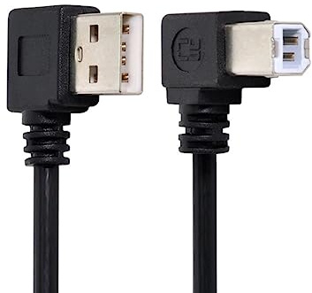 Chenyang CY Câble USB 2.0 A mâle vers B mâle pour imprimante Scanner coudé à 90 degrés 100 cm