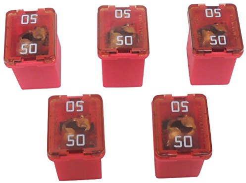 50 Amp 58V Low Profile J-Case Red Cartridge Fuse 5-Pack Littelfuse LJCA50