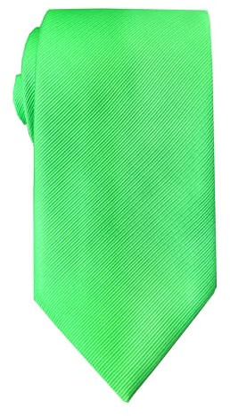 Remo Sartori - Corbata de seda pura de color liso, ancho de 8 cm, fabricado en Italia, para hombre, verde lima, Talla única