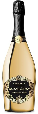 SCAVI & RAY Momento D'Oro Spumante 11% Vol. - extra trocken, 0,75l | Luxuriöser Schaumwein aus Italien mit fruchtiger Cuvée, extra trocken mit feiner Perlage, für glamouröse Anlässe und Feiern