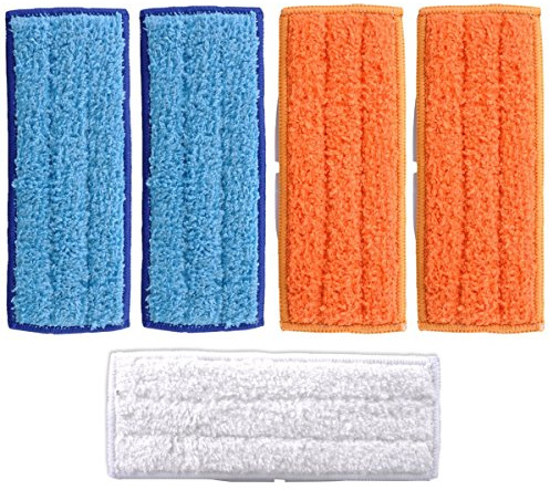 KEEPOW 5 Mopps Pads für iRobot Braava Jet 240/241 | waschbar und wiederverwendbar, Set enthält 2 Nass- + 2 Feucht- + 1 Trockentuch, für iRobot Braava Jet, einfache Montage