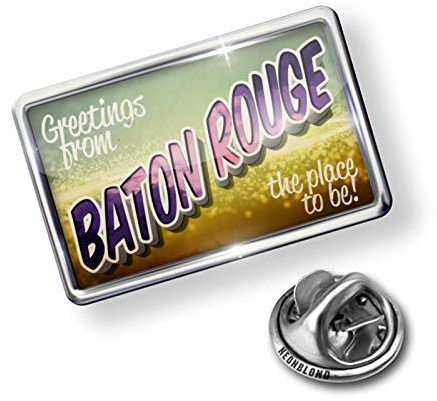 NEONBLOND Pin Greetings from Baton Rouge, Vintage Postcard