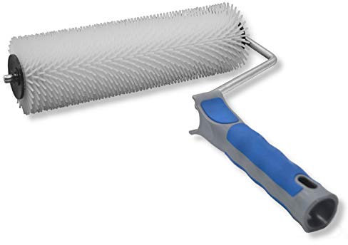 DEWEPRO® Entlüftungsroller Stachelwalze ø75mm x 230mm Breite - Handstachelwalze mit 17mm Stachellänge - Entlüfterrolle, Entlüftungswalze - Igelwalze in Profi-Qualität