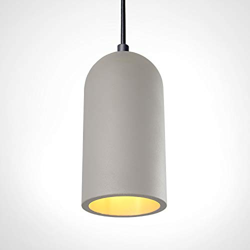 Paco Home Pendelleuchte, E27, Lampe Für Wohnzimmer Esszimmer Küche, Höhenverstellbar, Farbe: Beton-Grau, Leuchtmittel: ohne Leuchtmittel