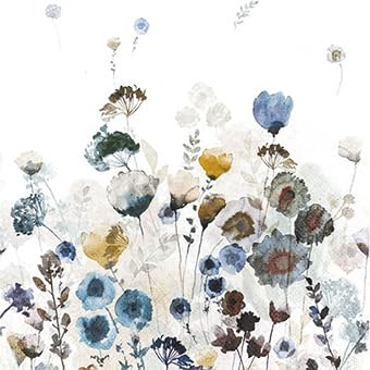 20 Servietten D?stere Blumen | Vintage | Tischdeko 33x33cm