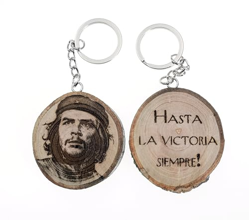 Generico Portachiavi in legno naturale con Ernesto Che Guevara