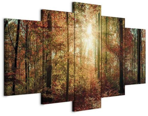 artgeist - Acoustic Panels Canvas Wall Art Print Forest Nature 90x45 Inch