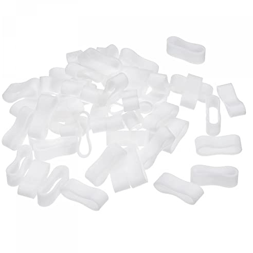 sourcing map Silikon-Gummibänder, 200 Stück, rutschfest, 15 mm Durchmesser, 1 mm dick, 7 mm breit, für Drahtschnur, Kabelumwicklung, Bündel