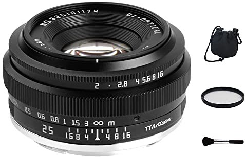 TTArtisan 25mm F2 APS-C Frame Large Aperture Manual Portrait Lens for Fuji X XF Mount Camera XT3 XT4 XT10 XT20 XT30 XT200 XS10 XA3 XA5 X100V XE2 XE2S XE3