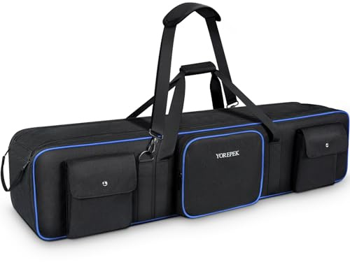 YOREPEK Tripod Carrying Case Bag 50.5, Resistant Light Stand Bag with 2 Removable Padding, Photo Studio Equipment Case for Tripods, Monopods, Speaker Stands, Umbrellas, Gear, Mic Stand, Tent Pole