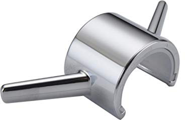 Alipis Shower Rod Towel Hook Shower Bar Hook Bathrobe Loofah Electroplating Finish for Bathroom Accessories