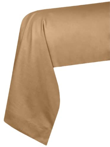 STOF - Bolster pillowcase - Size 45 x 185 cm - 100% Oeko-Tex certified cotton - Excellent quality - Curry colour - Eden model - Bed linen for home - Soft and comfortable - Unisex - Unisex