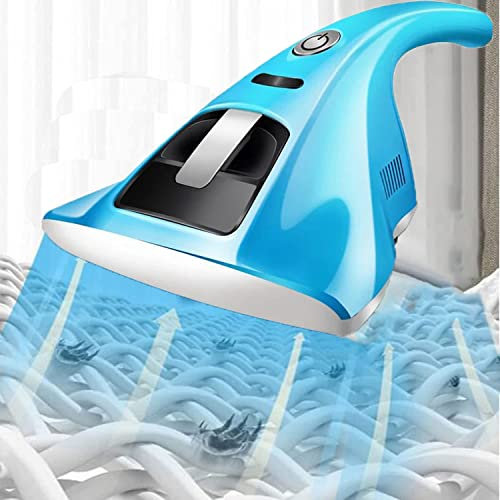 Samnuerly Aspirapolvere Portatile da Letto, aspirapolvere Senza Fili, aspirapolvere per materassi per divani Domestici Letto e Ufficio (12KPa, 220V/110V) (Color : Gold) (Blue)