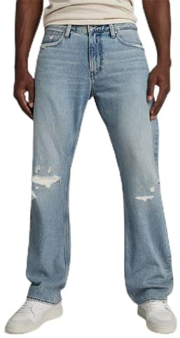 G-STAR RAW Herren Lenney Bootcut Jeans, Blau (Sun Faded Ripped fogbow D24467-D436-G672), 36W / 32L
