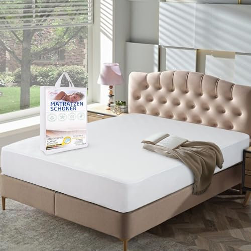 Parpalinam Matratzenschoner 90 x 200 Wasserdicht 100% Baumwolle - Nässeschutz Matratzenschoner Wasserdicht Inkontinenzauflage - Mattress Protector Inkontinenz wasserdichte Matratzenauflage - Fitted