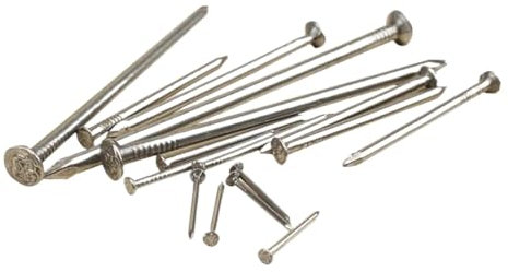 BUUV 30-500pcs Wire Nails Flat Head Carbon Steel Hardware Nail Diameter 1mm, 1.5mm, 2mm, 2.5mm, 3mm, 3.5mm, 4mm(4x100mm 30pcs)