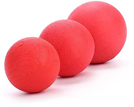 FRCOLOR Balones Saltarinas para Perros 3 Piezas de Silicona Roja