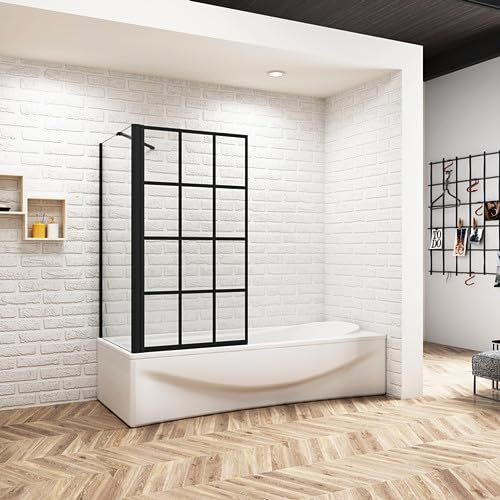 Acezanble Badewannenaufsatz Duschabtrennung Duschwand Dusche für Badewanne,1-tlg,80x75cm