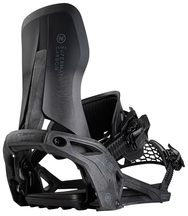 Nidecker Supermatic Carbon Snowboard - Universell automatisk bindning med dubbel ingång - Bekväm och pålitlig som en klassisk tvårem-bindning