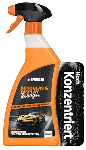 SPRINGER RX5200 Autoglas- & Display-Reiniger 750 ml | Made in Germany | Profi-KFZ-Scheibenreiniger hochdosiert | 100% streifenfreier Fensterreiniger | für Auto-Scheiben