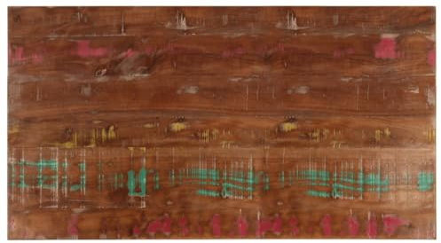 vidaXL Tischplatte, Holzplatte Rechteckig, Massivholzplatte für Tisch Esstisch Couchtisch, Ersatztischplatte, 120x50x2,5cm Altholz Massiv
