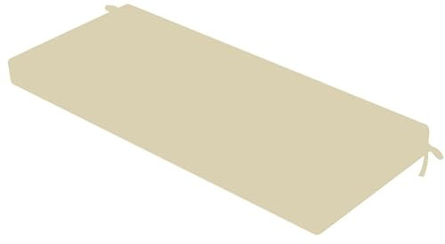 Xinwanhong Bankauflage Outdoor Wasserdicht, Sitzkissen Bank Mit Abnehmbarem Bezug, Sitzpolster Outdoor Waschbare, Gartenbank Auflage rutschfeste, Sitzauflage Bank Esszimmer, Beige, 100×55×3cm