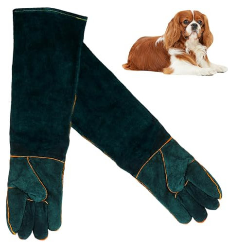 Renopfect Anti-Biss Arbeitshandschuhe, 36cm Bissfeste Handschuhe Für Den Umgang Mit Tieren, Anti-Biss Arbeitshandschuhe Zum Schweißen, Pflegen, Umgang Mit Hund/Katze/Vogel/Schlange/Papagei//Reptilien