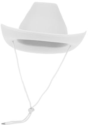 JOINPAYA Weißer Cowboyhut Verstellbar Für Herren Und Damen Westernhut Weißer Hut Hut Im Westernstil Party
