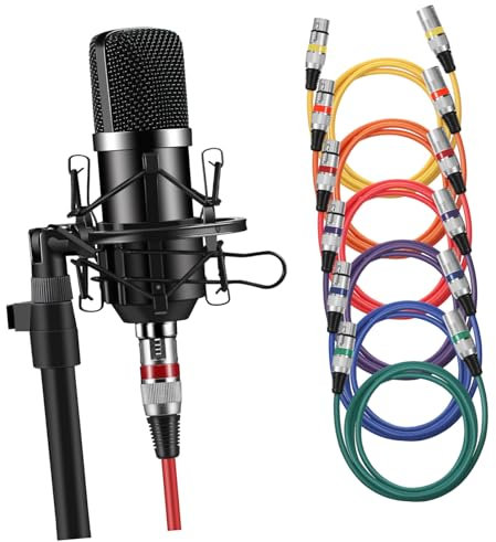 TINEASUR Xlr Cables for Microphone Gaming Xlr Male to Female Cable Core Mic Adapter Included