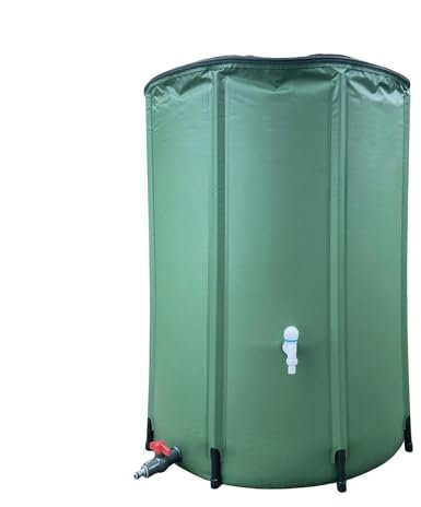 shpuuyy Raccoglitore per acqua piovana | Collettore d'acqua con beccuccio, contenitore da giardino di grande capacità con raccolta della pioggia per risparmiare acqua