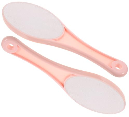 2 Stück Handfußschrubber Doppelseitig aus Abs für Pediküre | Rosa, Tragbar und Leicht zu Reinigen, für Zuhause und Fußpflege Routine