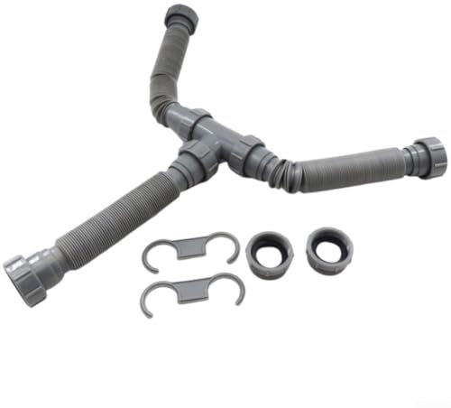Tuyau de vidange flexible à double connecteur, taille extensible de 20 cm à 80 cm, conçu pour une installation sans couture dans les maisons