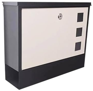 NSTVVEE Cassetta Postale Moderna da Parete, con capacità di 1000 Litri, per Posta Esterna, in Ferro battuto, per Posta Esterna (Bianco 30x36x9,5 cm)