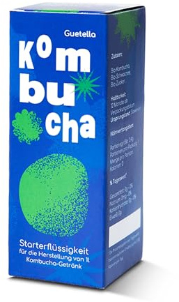 Guetella Brewing Kombucha Culture Starter Liquid – Base di tè fermentato – Prepara la tua bevanda frizzante al kombucha – Vegana – Riutilizzabile per più lotti
