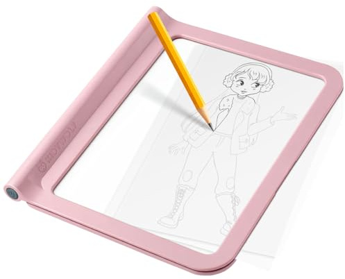 KIDYWOLF - KIDYDRAW PRO Fashion - Tablette Lumineuse Dessin Mode 5ans+ | Écran LED rechargeable USB-C, kit styliste mode 21 modèles inclus, dessin lumineux et créatif à volonté