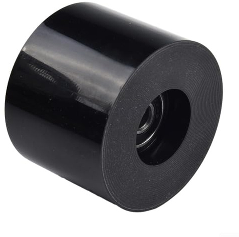 4 ruote per longboard da 60 x 45 mm, 78 A, in poliuretano, con cuscinetti ABEC9 e distanziali per skateboard Cruiser e Regular (nere)