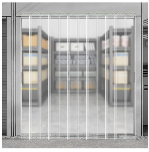 Clear PVC Door Curtains - Waterproof Plastic Strips for Patio, Garage, Warehouse & Industrial Use - Durable, Easy Install, Insect & Dust Protection, Versatile Home & Shop Solution