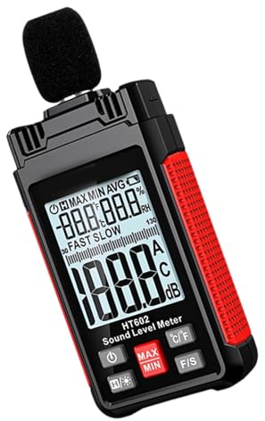 Instrument de mesure de décibels léger avec boîtier en ABS robuste et écran LCD facile à lire