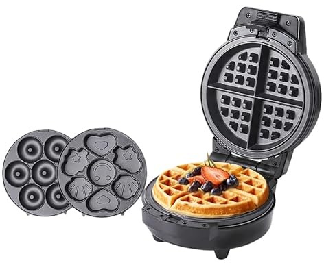 Machine à omelette électrique, poêle à omelette antiadhésive, machine à bouchées d'œufs, poêle électrique à double œuf, mini machine à crêpes, machine à sandwich for le petit déjeuner(A-Black)