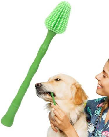 Hundtandborste – långt handtag skötseltillbehör, stor ras hundtandborste för grooming borstning underhåll hälsa hygien rutin daglig hem resor lätt kompakt ergonomisk multianvändning