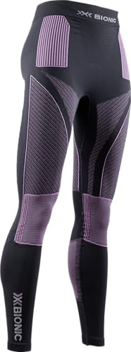 X-Bionic Energy Accumulator 4.0 Strato Base Pantaloni Funzionali, Donna, Charcoal/Magnolia, M