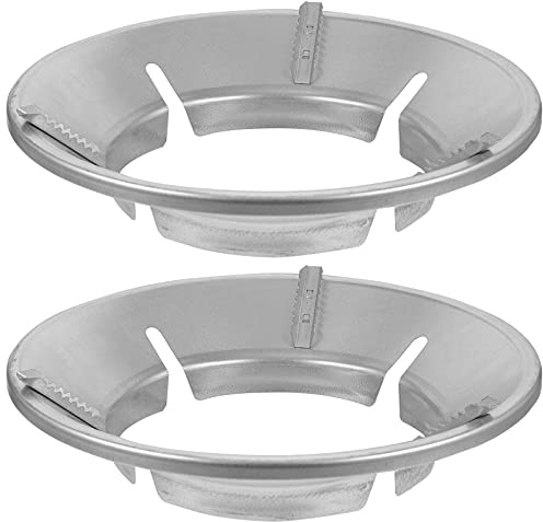 SOLUSTRE Windproof Wok Ring Cast Iron Gas Burner Stand with Preserve Cutouts Nonslip Stove Rack for Gas Hob Universal Wok Holder 2 Pack