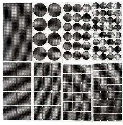 Non Slip Furniture Pads - Round, Square, Rectangle, Furnigear Premium 129 Pieces Furniture Grippers Chair Leg Pads Self Adhesive Rubber Chair Feet- Anti Scratches Furniture Pads for Hardwood Floors
