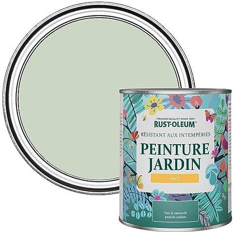 Rust-Oleum Green Mould Resistant Garden Paint in Matt Finish - Laurel Green 750ml