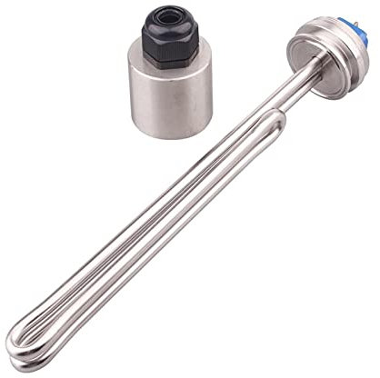Heating Element 1.5 Tri-clamp 240V 3.5KW Foldback Electric Tubular Heater Immersion Water Heating Element With Stainless Steel Cap