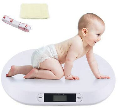 Babywaage Kinder Neugeborenen Waage Haustierwaage LCD Digital bis 20 kg Mit Handtuch & Lineal